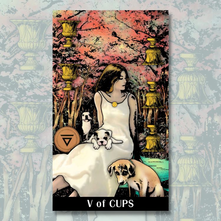 Five of Cups | Crypto Universe Tarot 
