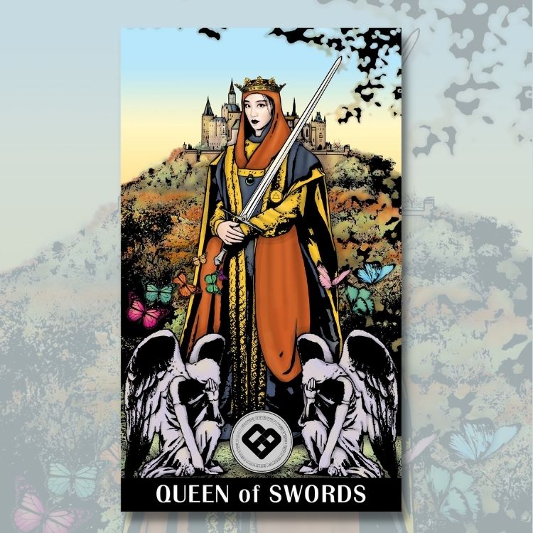 Queen of Swords |  Crypto Universe Tarot