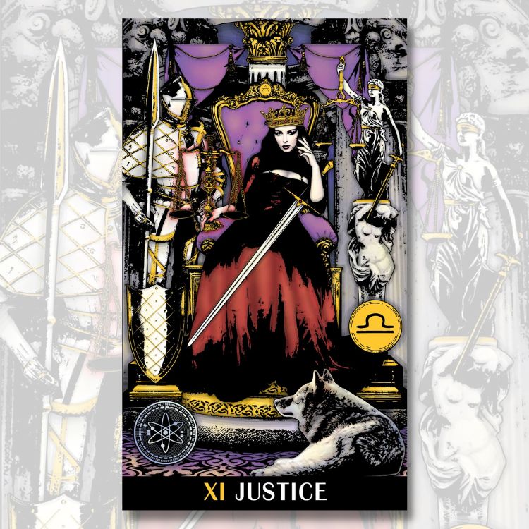 JUSTICE | CRYPTO UNIVERSE TAROT